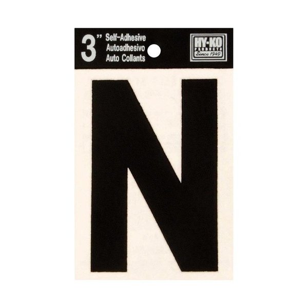 Hy-Ko Letter House N 3In  Vinyl Blk 30424